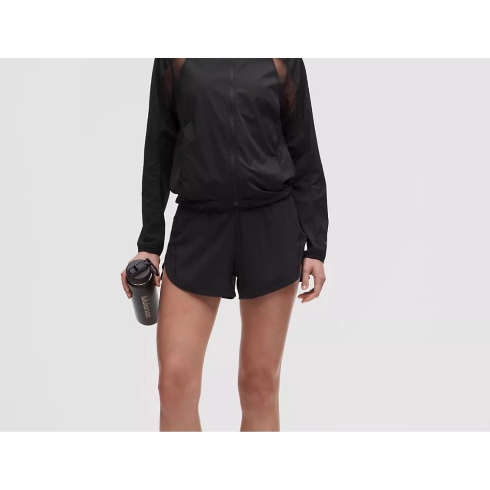 Lululemon Track That High-Rise Short 3 Black Size 6 Athletic Running Shorts